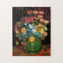 Vincent Van Gogh - Vaso Com Zínias Arte Fino