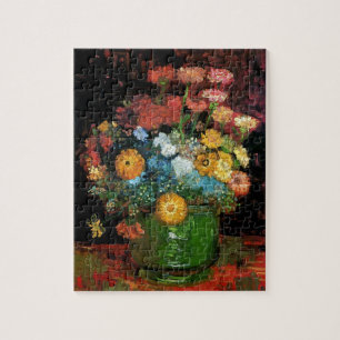 Quebra-cabeça Vincent Van Gogh - Vaso Com Zínias Arte Fino