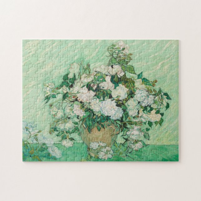 Quebra-cabeça Vincent Van Gogh, Vaso de Rosas, Rosas No Vaso (Horizontal)