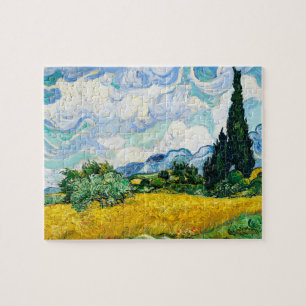 Quebra-cabeça Vincent Van Gogh Wheat Field com Cyprestes