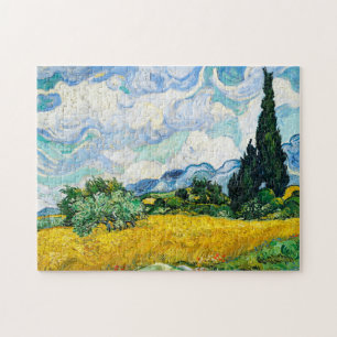 Quebra-cabeça Vincent Van Gogh Wheat Field with Cypresses