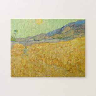 Quebra-cabeça Vincent van Gogh - Wheatfield com um Receptor