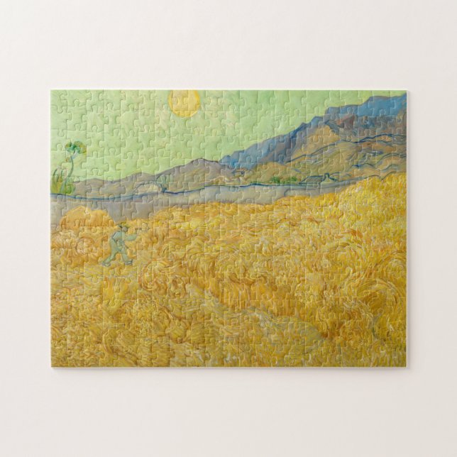 Quebra-cabeça Vincent van Gogh - Wheatfield com um Receptor (Horizontal)