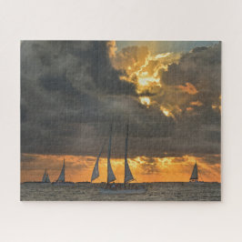 Quebra-cabeça Vindo tempestade no Sunset em Key West, Flórida