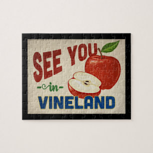 Quebra-cabeça Vineland New Jersey Apple - Viagens vintage