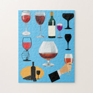 Quebra-cabeça Vinhos Vidros Coquetéis Álcool Álcool Arte