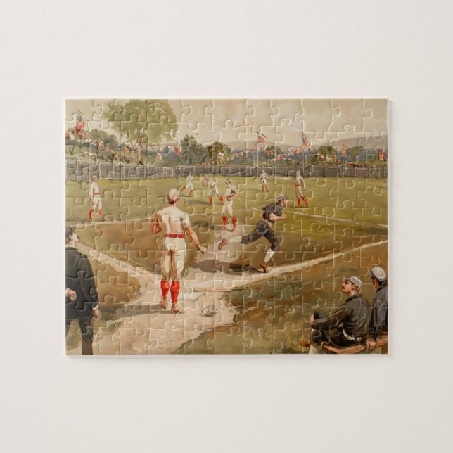 Quebra-cabeça Vintage 1800s Jogo Baseball (Horizontal)