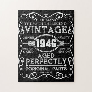 Quebra-cabeça Vintage 1946 Man Myth Legend 75th Birthday
