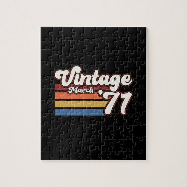 Quebra-cabeça Vintage 1971 50th Birthday March (Vertical)