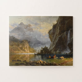 Quebra-cabeça Vintage Albert Bierstadt Indians Speaking Fisherie