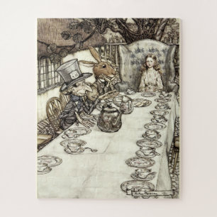 Quebra-cabeça Vintage Alice in Wonderland Tea Party por Rackham