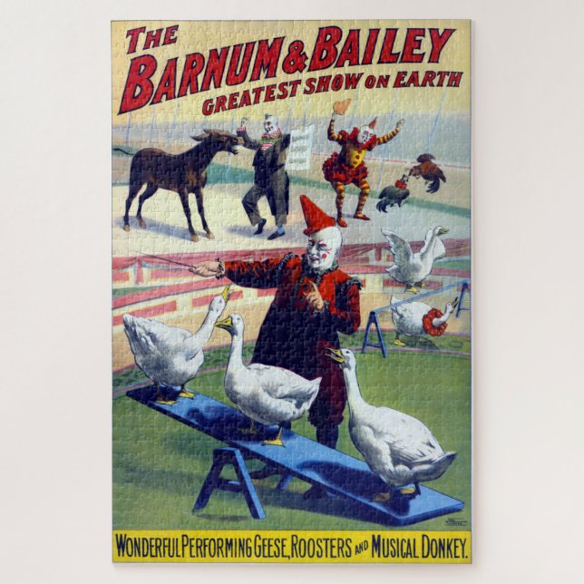 Quebra-cabeça Vintage American Circus Poster Circa 1900 (Vertical)