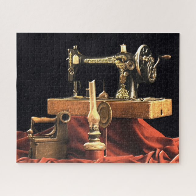 Quebra-cabeça Vintage Antique Sewing Machine (Horizontal)
