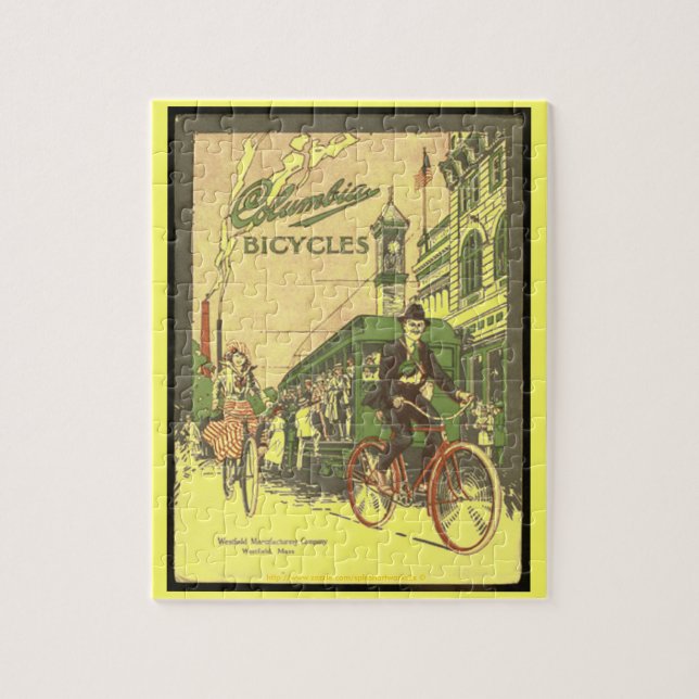 Quebra-cabeça "Vintage Anúncio-Colômbia Bicycles-1917 " (Vertical)