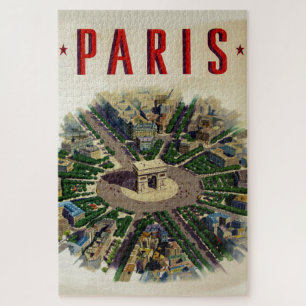 Quebra-cabeça Vintage Arc de Triomphe Paris