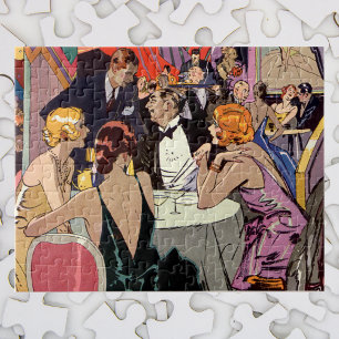 Quebra-cabeça Vintage Art Deco Cocktail Party no Nightclub