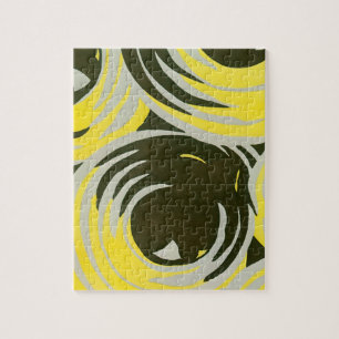 Quebra-cabeça Vintage Art Deco Pochoir Círculos Geométricos de J