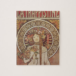 Quebra-cabeça Vintage Art Nouveau Mucha Trappestine Poster