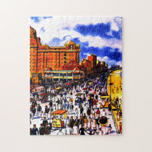 Quebra-cabeça Vintage Atlantic City Train Viagem