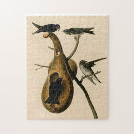 Quebra-cabeça Vintage Audubon Purple Martin Bird Painting Gift