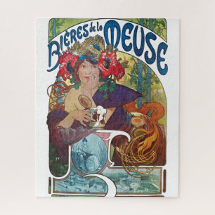 Quebra-cabeça Vintage Beer Art Nouveau Alphonse Mucha Art