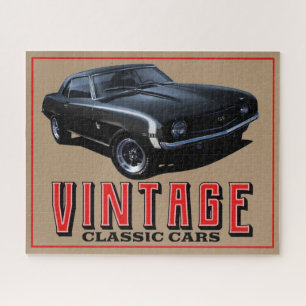 Quebra-cabeça Vintage Black Camaro