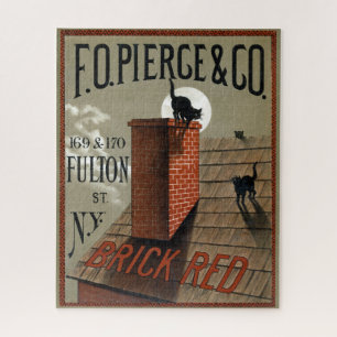 Quebra-cabeça Vintage Black Cats no Anúncio Luar