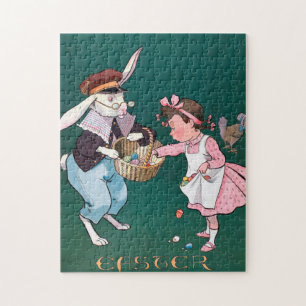 Quebra-cabeça Vintage Bonitinha Coelhinha Coelhinha Coelho Pásco