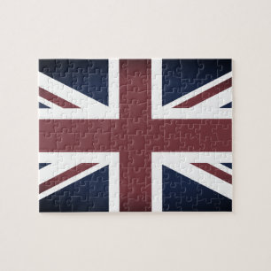 Quebra-cabeça Vintage British Flag & UK Union Jacks / fãs despo