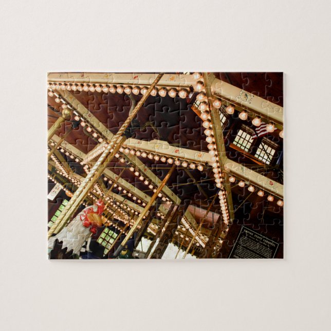 Quebra-cabeça Vintage Carousel Rooster (Horizontal)