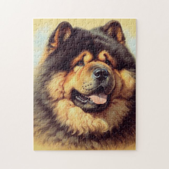Quebra-cabeça Vintage Chow-Chow Painting (Vertical)