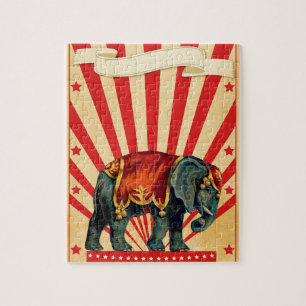 Quebra-cabeça Vintage Circus Illustration Art Old Antique