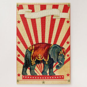 Quebra-cabeça Vintage Circus Illustration Art Old Antique
