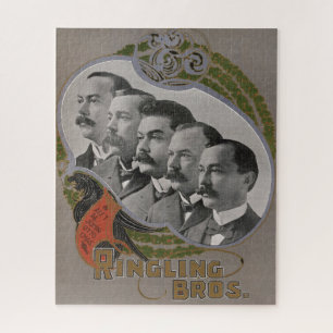 Quebra-cabeça Vintage Circus Poster Dos Cinco Irmãos