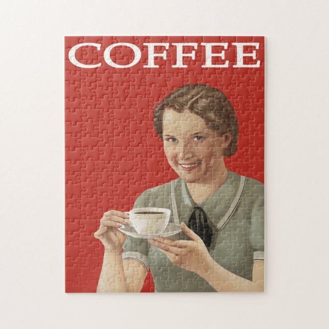 Quebra-cabeça Vintage Coffee Anúncio (Vertical)