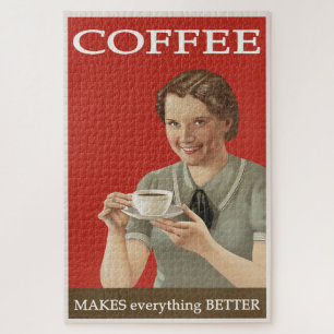 Quebra-cabeça Vintage Coffee Anúncio