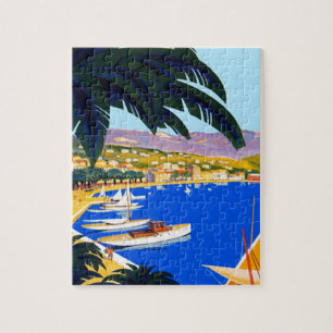 Quebra-cabeça Vintage Cote D'Azur Viagem
