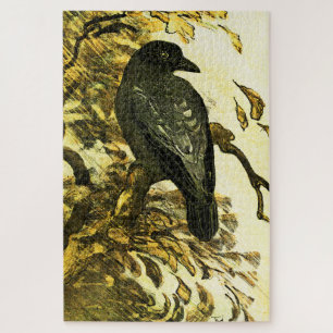 Quebra-cabeça Vintage Crow Perch num galho Theo van Hoytema