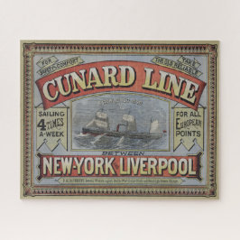 Quebra-cabeça Vintage Cunard Line Shipping Company Ad