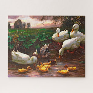 Quebra-cabeça Vintage Drake Com Patos Brancos E Patos Amarelos