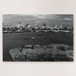 Quebra-cabeça Vintage England London Thames River Skyline