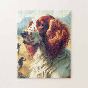 Quebra-cabeça Vintage English Setter Oil Painting