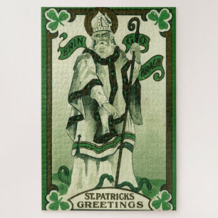 Quebra-cabeça Vintage - Erin Go Bragh - Saudações do Dia de São 