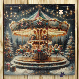 Quebra-cabeça Vintage Feliz-Passe-Passe Natal Whimsical