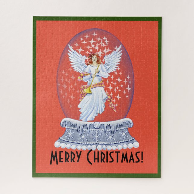 Quebra-cabeça Vintage Felry Christmas Angel Sparparte Snowglobe (Vertical)