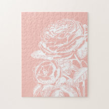 Vintage Floral Illustração Botânica Rosa Esmagada