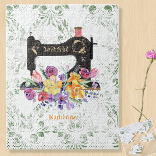 Quebra-cabeça Vintage Floral Personalizada