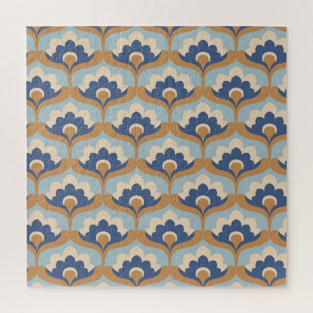 Quebra-cabeça Vintage Floral Seamless Design. (Vertical)