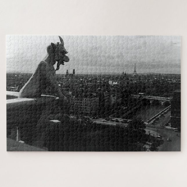 Quebra-cabeça Vintage França Paris Notre Dame Catedral (Horizontal)