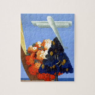 Quebra-cabeça Vintage Garda Italy Europe Air Viagem